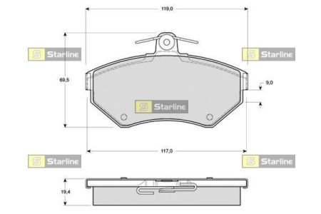 Гальмівні колодки дискові STARLINE BDS297