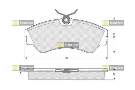 Гальмівні колодки дискові STARLINE BD S298 (фото 1)