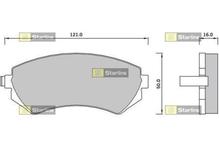 Комплект тормозных колодок STARLINE BDS392