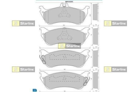 Гальмівні колодки дискові STARLINE BD S417 (фото 1)