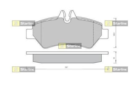 Гальмівні колодки дискові STARLINE BD S423