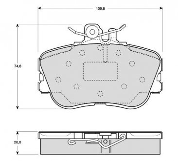 Тормозные колодки, дисковый тормоз (набор) STARLINE BDS818P