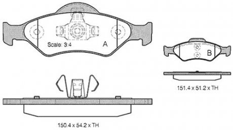 Тормозные колодки, дисковый тормоз (набор) STARLINE BDS824P