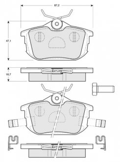 Гальмівні колодки дискові STARLINE BDS830P