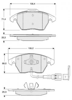 Гальмівні колодки дискові STARLINE BDS833P (фото 1)