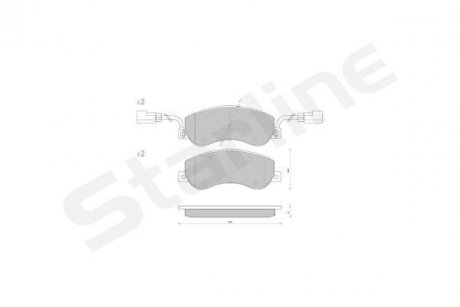 Колодки тормозные дисковые, к-кт. STARLINE BDS848P (фото 1)