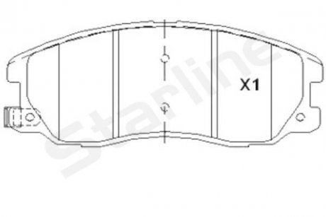 Колодки тормозные дисковые, к-кт. STARLINE BDS852P