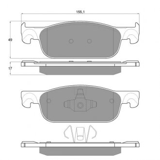 Тормозные колодки STARLINE BDS973 (фото 1)