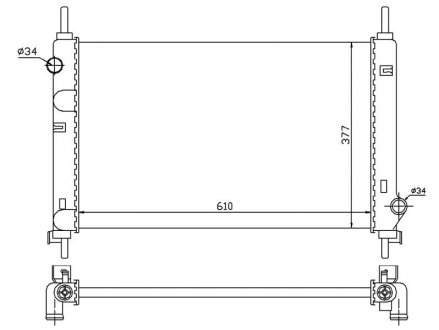 Радіатор охолодження STARLINE FDA2165