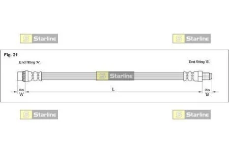 Гальмівний шланг STARLINE HA DA.1226