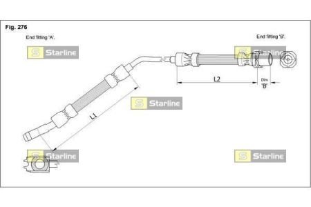 Гальмівний шланг STARLINE HAE1219 (фото 1)