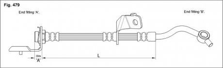 Тормозной шланг STARLINE HA ST.1041 (фото 1)