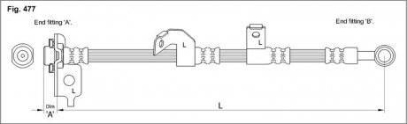 Тормозной шланг STARLINE HA ST.1071 (фото 1)