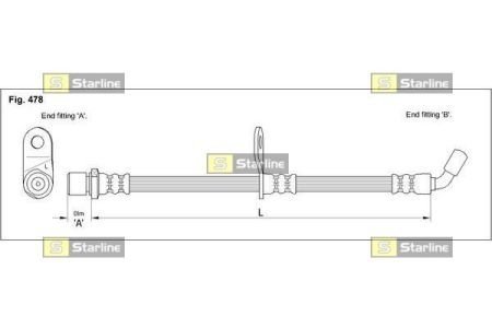 Тормозной шланг STARLINE HA ST.1153 (фото 1)