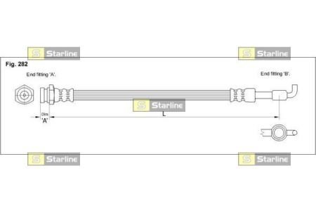 Шланг тормозной STARLINE HAST1253 (фото 1)