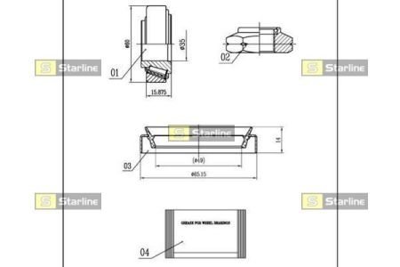 Підшипник ступиці sets STARLINE LO00897