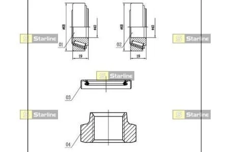 Подшипник ступицы sets STARLINE LO01324