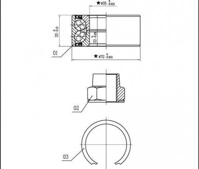 Подшипник ступицы STARLINE LO03414