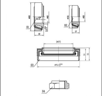 Подшипник ступицы (задний) (комплект) Jumper Ducato Boxer 94- STARLINE LO 03429