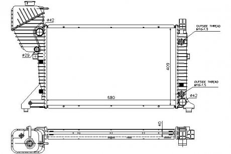 Радіатор охолодження STARLINE MSA2343