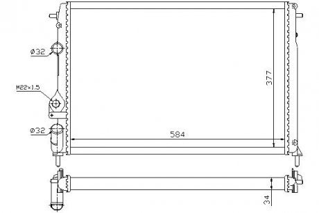 Радіатор охолодження STARLINE RTA2266