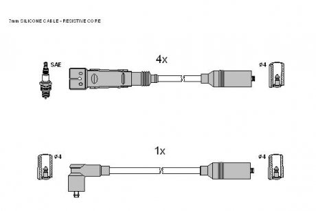 Комплект кабелей зажигания STARLINE ZK 0272