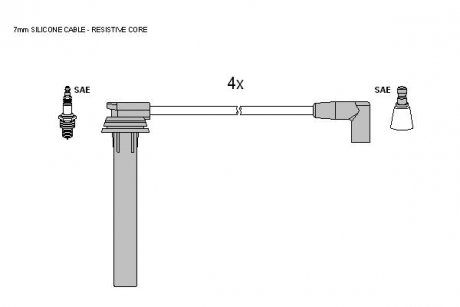 Комплект кабелiв запалювання STARLINE ZK 1072