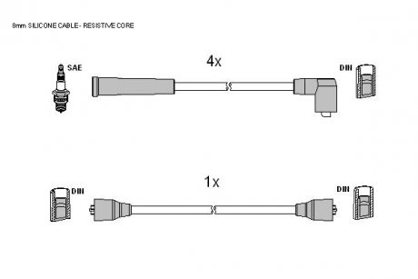 Комплект кабелей зажигания STARLINE ZK 1316