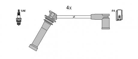 Комплект кабелiв запалювання STARLINE ZK 2882