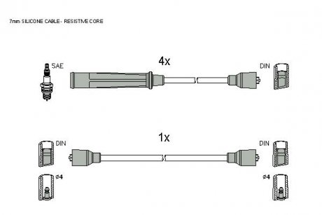 Комплект кабелів запалювання STARLINE ZK 3184
