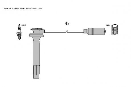 Комплект кабелів запалювання STARLINE ZK 5702