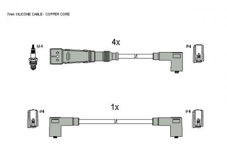 Комплект кабелiв запалювання STARLINE ZK 6491