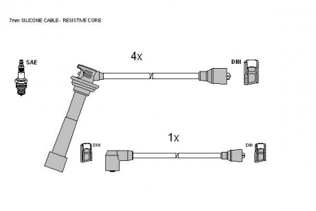 Комплект кабелiв запалювання STARLINE ZK 7264