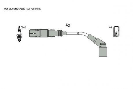 Комплект кабелів запалювання STARLINE ZK 8011
