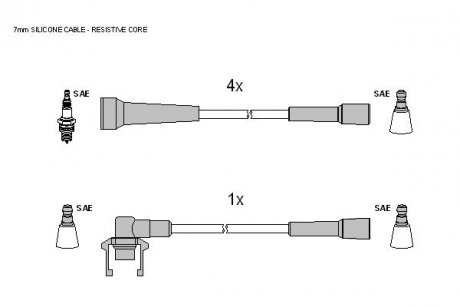 Комплект кабелів запалювання STARLINE ZK 8314