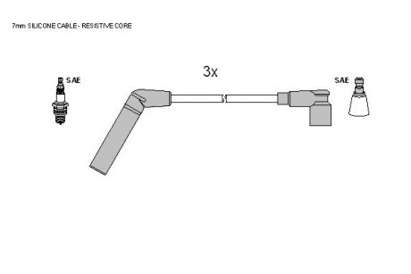 Комплект проводов зажигания STARLINE ZK8832 (фото 1)