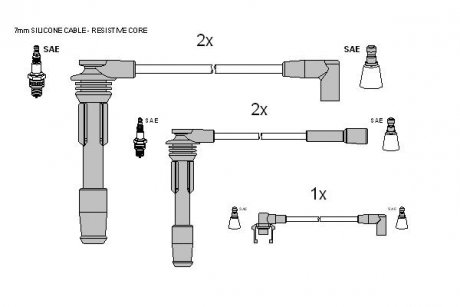 Комплект кабелів запалювання STARLINE ZK 8914