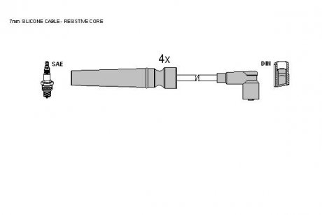Комплект кабелiв запалювання STARLINE ZK 9142