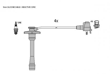 Комплект кабелiв запалювання STARLINE ZK 9598