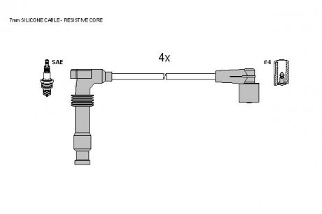 Кабели зажигания STARLINE ZK9822