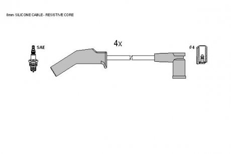 Комплект кабелiв запалювання STARLINE ZK 9866 (фото 1)
