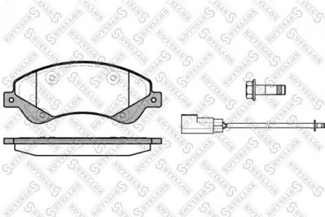 Тормозные колодки, дисковый тормоз (набор) STELLOX 1262002SX