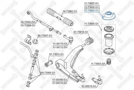 Shock absorbers strut mount STELLOX 1273009SX (фото 1)