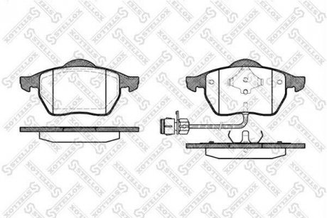 Тормозные колодки, дисковый тормоз (набор) STELLOX 401002BSX