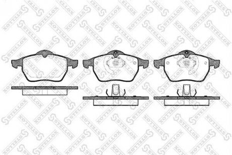 Тормозные колодки, дисковый тормоз (набор) STELLOX 401010BSX