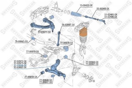 Рычаг подвески STELLOX 5703836SX