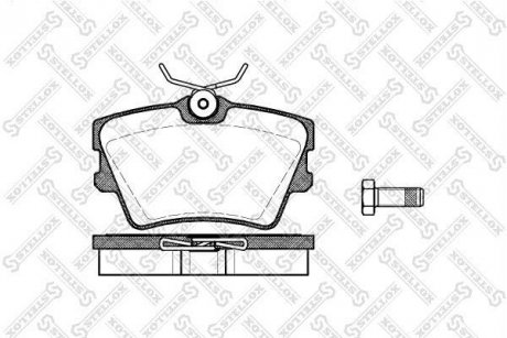 Тормозные колодки, дисковый тормоз (набор) STELLOX 602000BSX