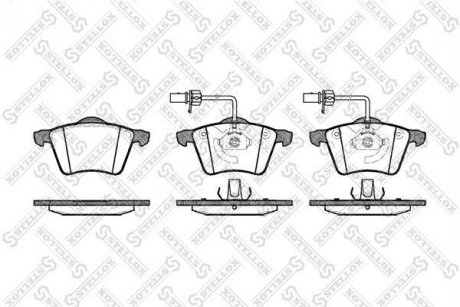 Гальмівні колодки, дискове гальмо (набір) STELLOX 732002BSX