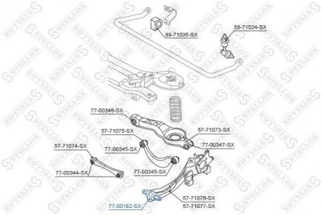 С/блок задн. важеля лів./прав. Ford C-Max 07-10, Focus 98-12, Kuga 08- /Mazda 3, 5 /Volvo S40, V50 STELLOX 7700182SX