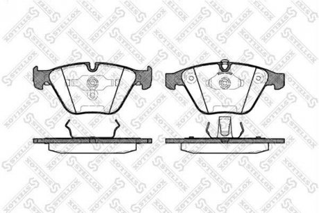 Тормозные колодки, дисковый тормоз (набор) STELLOX 868000BSX